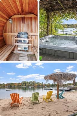 Tranquil Waters: Sauna, Hot Tub, Private Beach